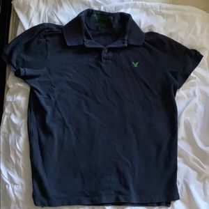 LARGE AMERICAN EAGLE OUTFITTERS NAVY MENS POLO